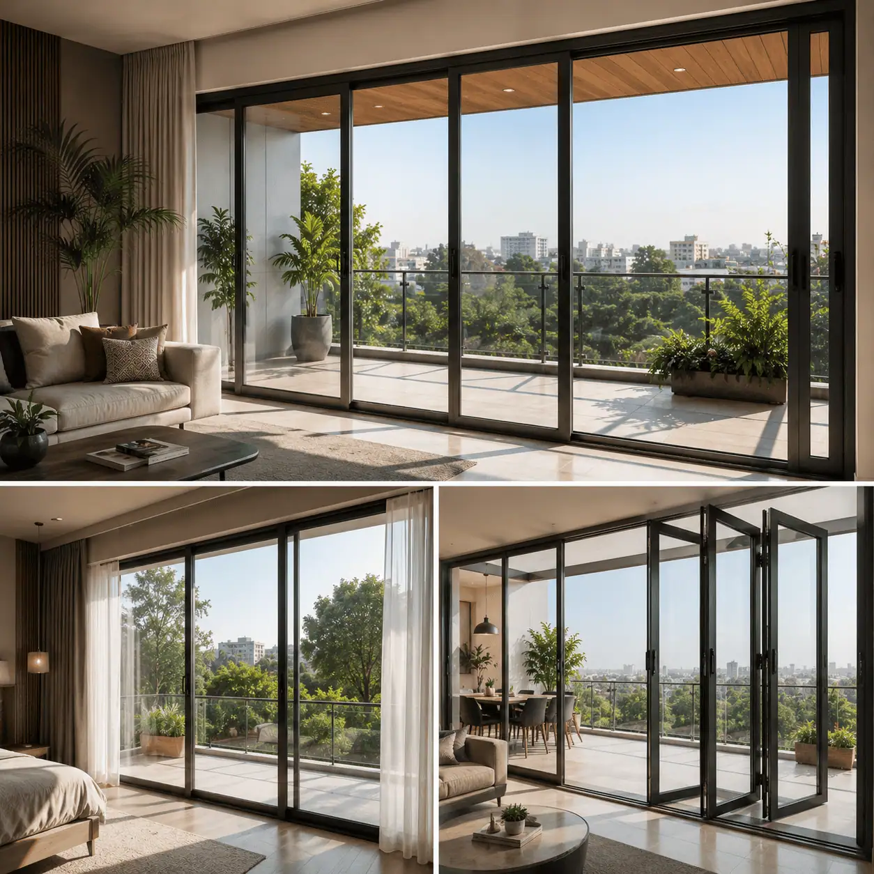 Aluminium balcony doors